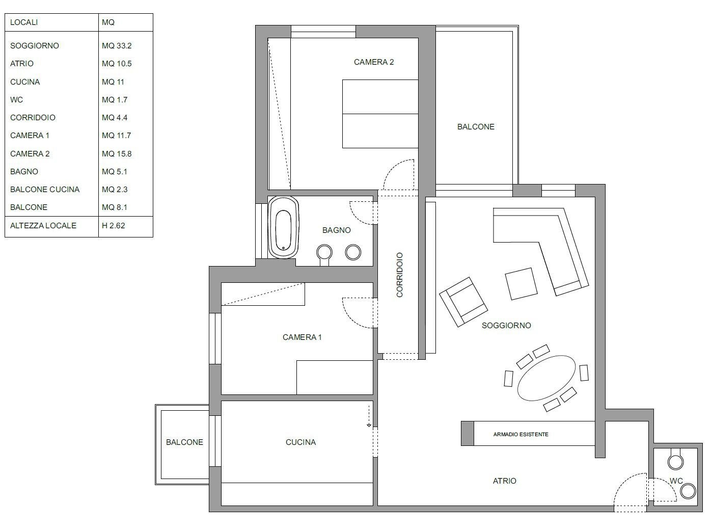 3 ½ rooms apartment