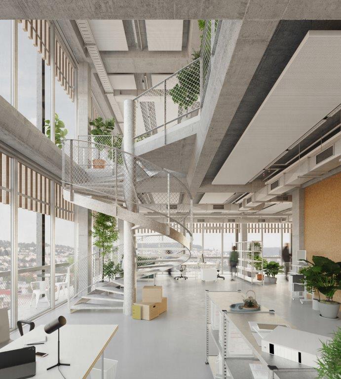 6000m² de bureaux