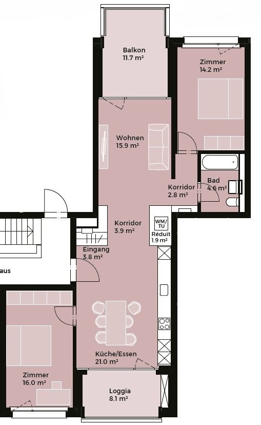 3 ½ rooms apartment