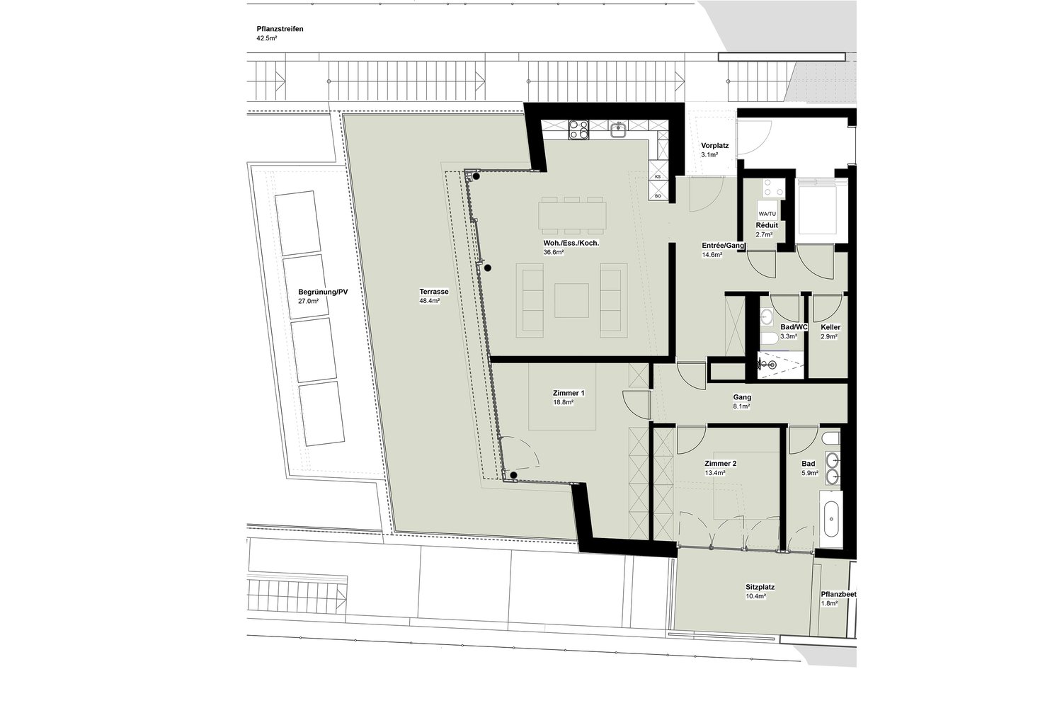 3 ½ rooms apartment