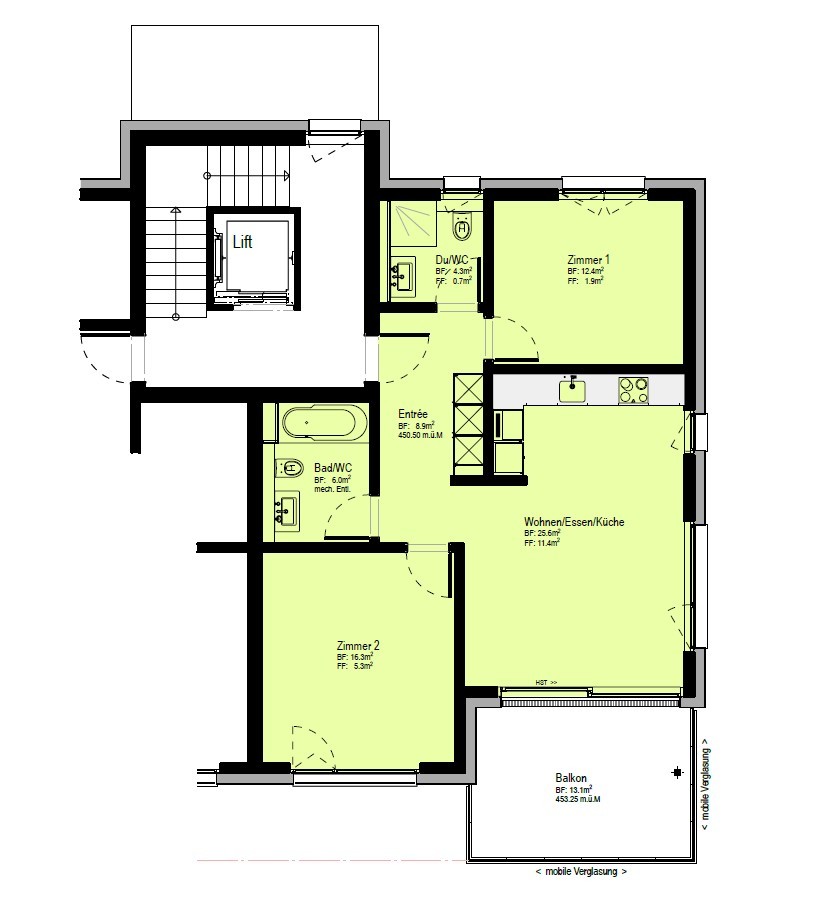 3 ½ rooms apartment