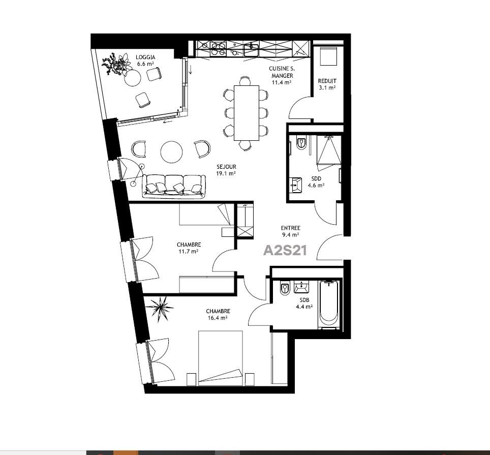 3 ½ rooms apartment
