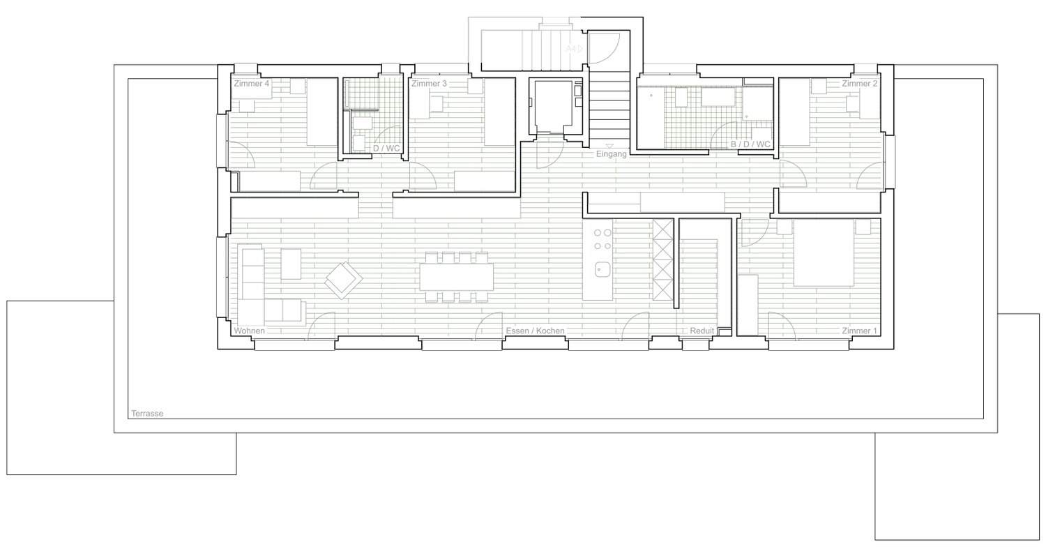 5 ½ rooms attic flat