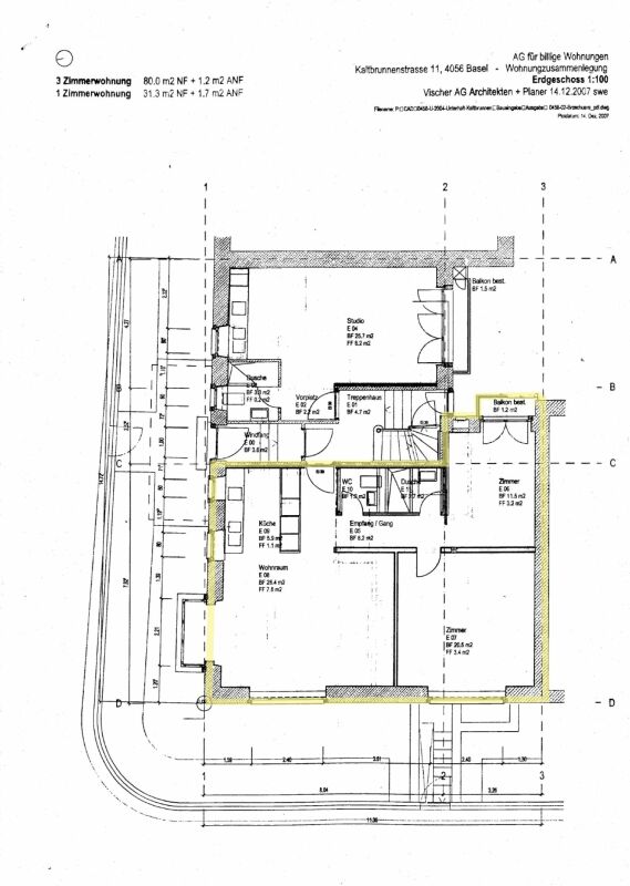 3 rooms apartment