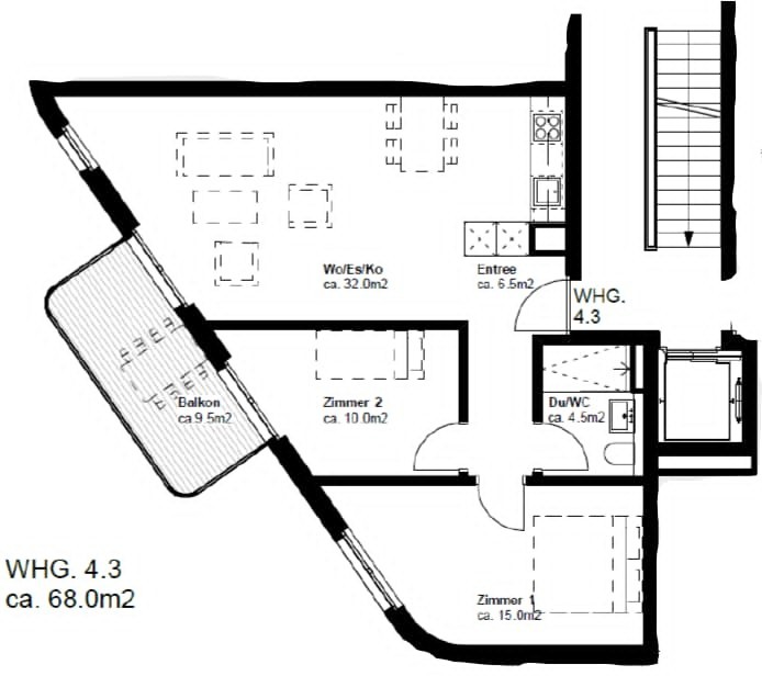 3 ½ Zimmer Wohnung