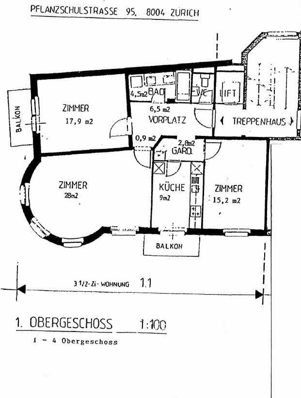 Appartamento di 3 ½ locali