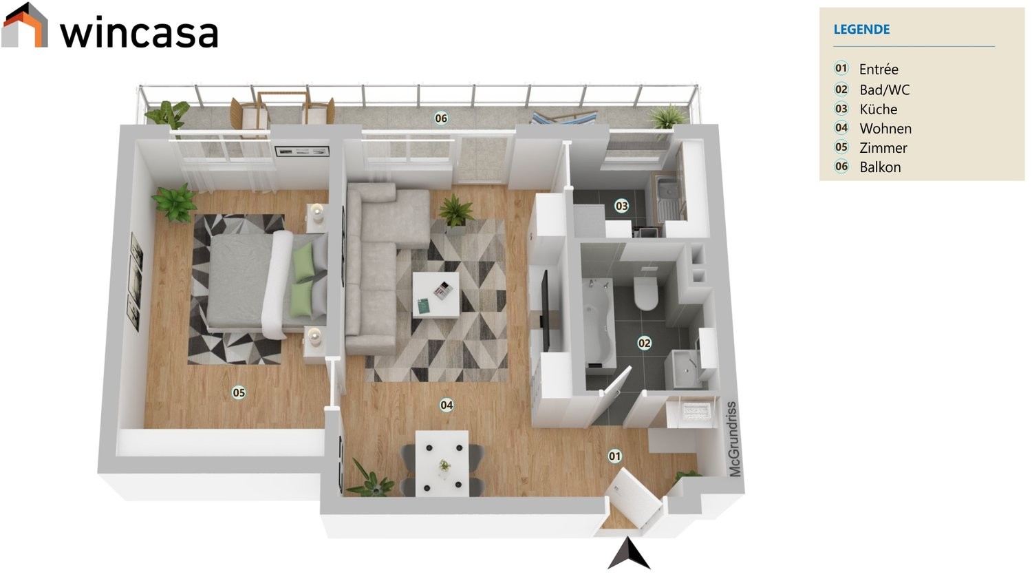 2-Zimmer-Wohnung