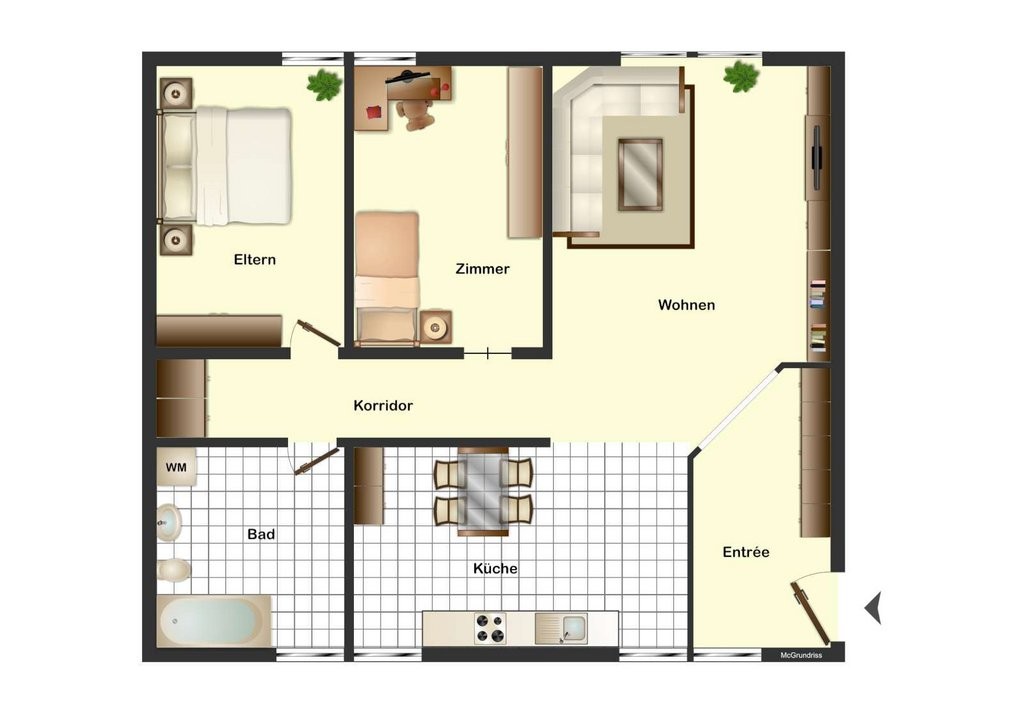 3 ½ rooms apartment