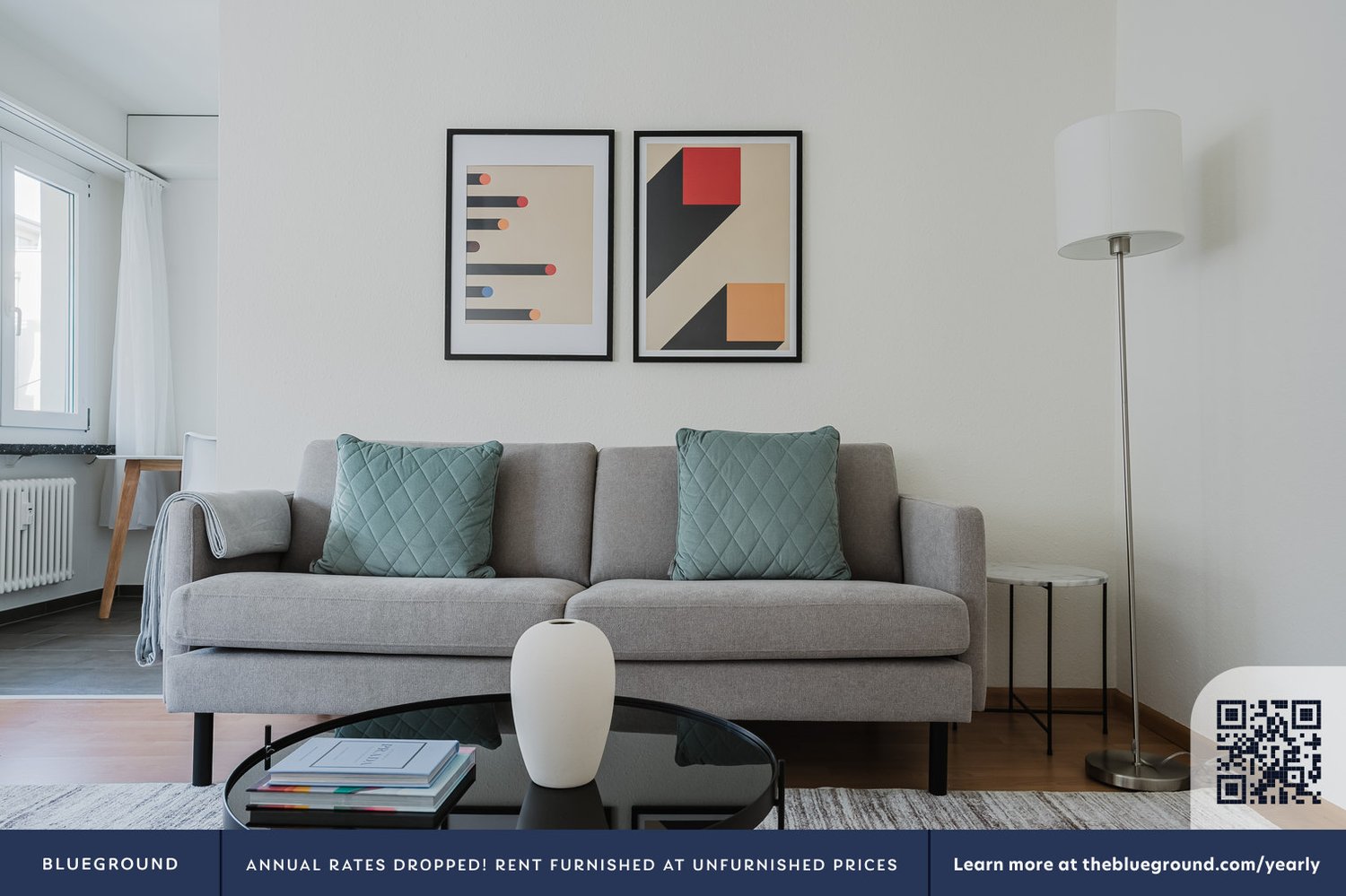 3 ½ rooms furnished flat