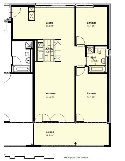 3 ½ rooms apartment