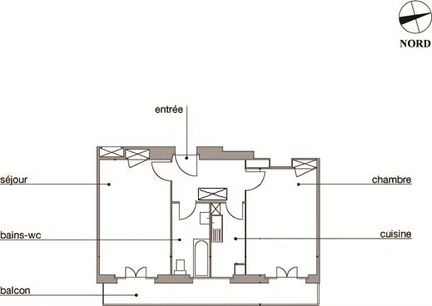 2 ½ rooms apartment