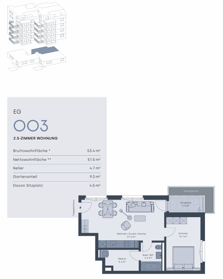 Appartamento di 2 ½ locali