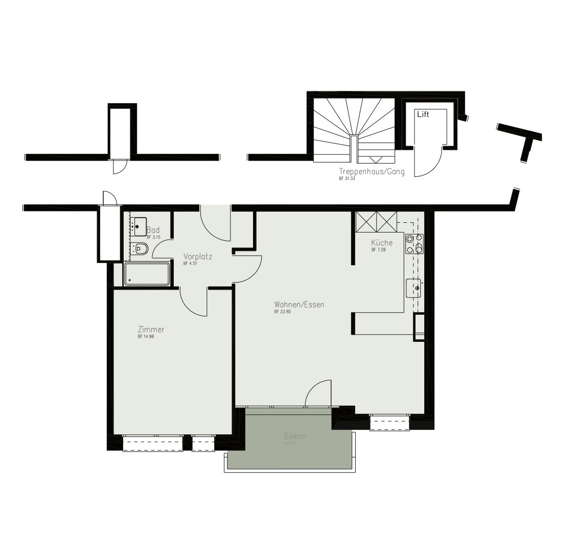 2 ½ rooms apartment