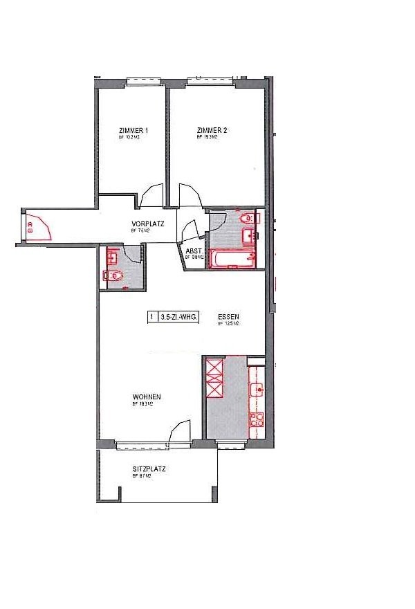 3 ½ rooms apartment