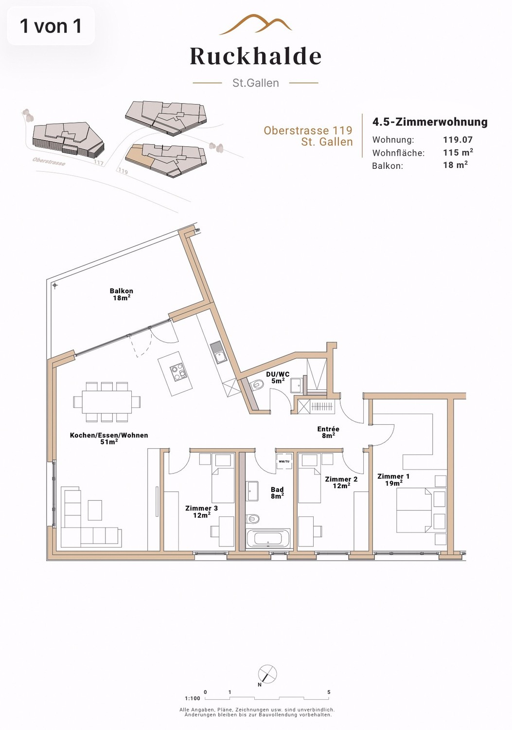 Appartamento di 4 ½ locali