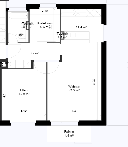 2 ½ rooms apartment