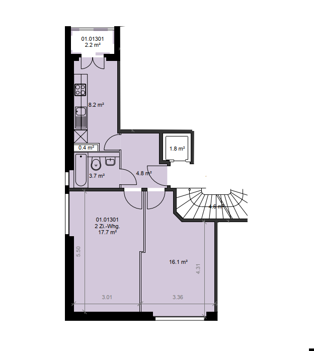 2 rooms apartment