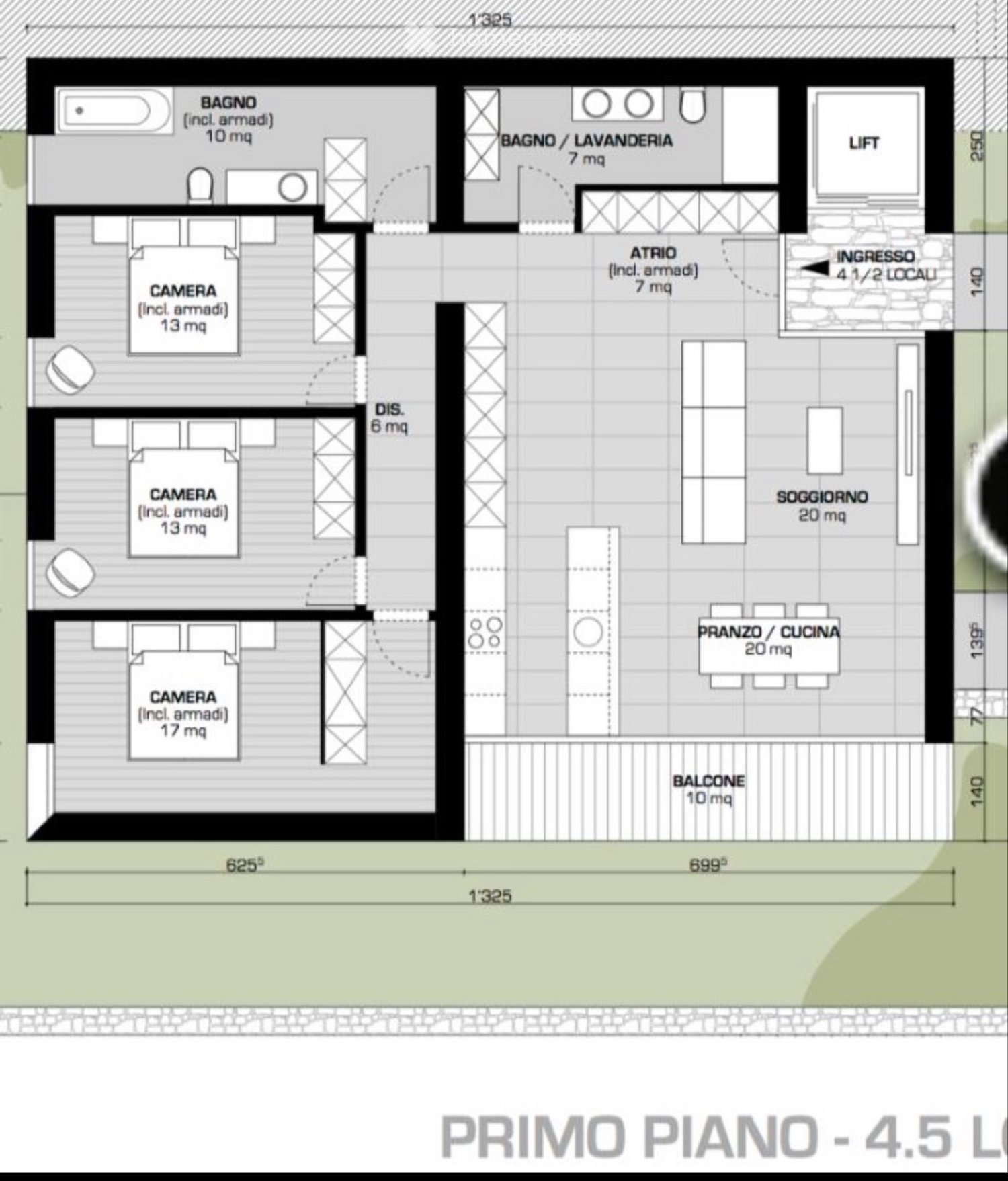 4 rooms apartment