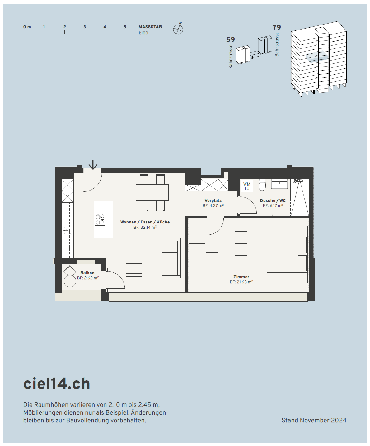 Appartement de 2 ½ pièces