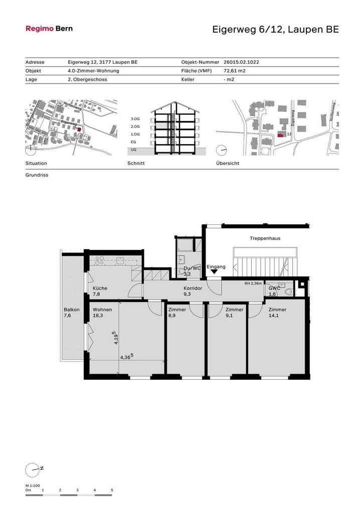 4 rooms apartment