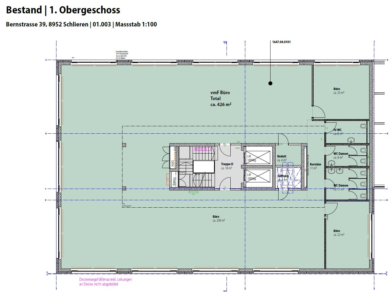 1278m² bureau