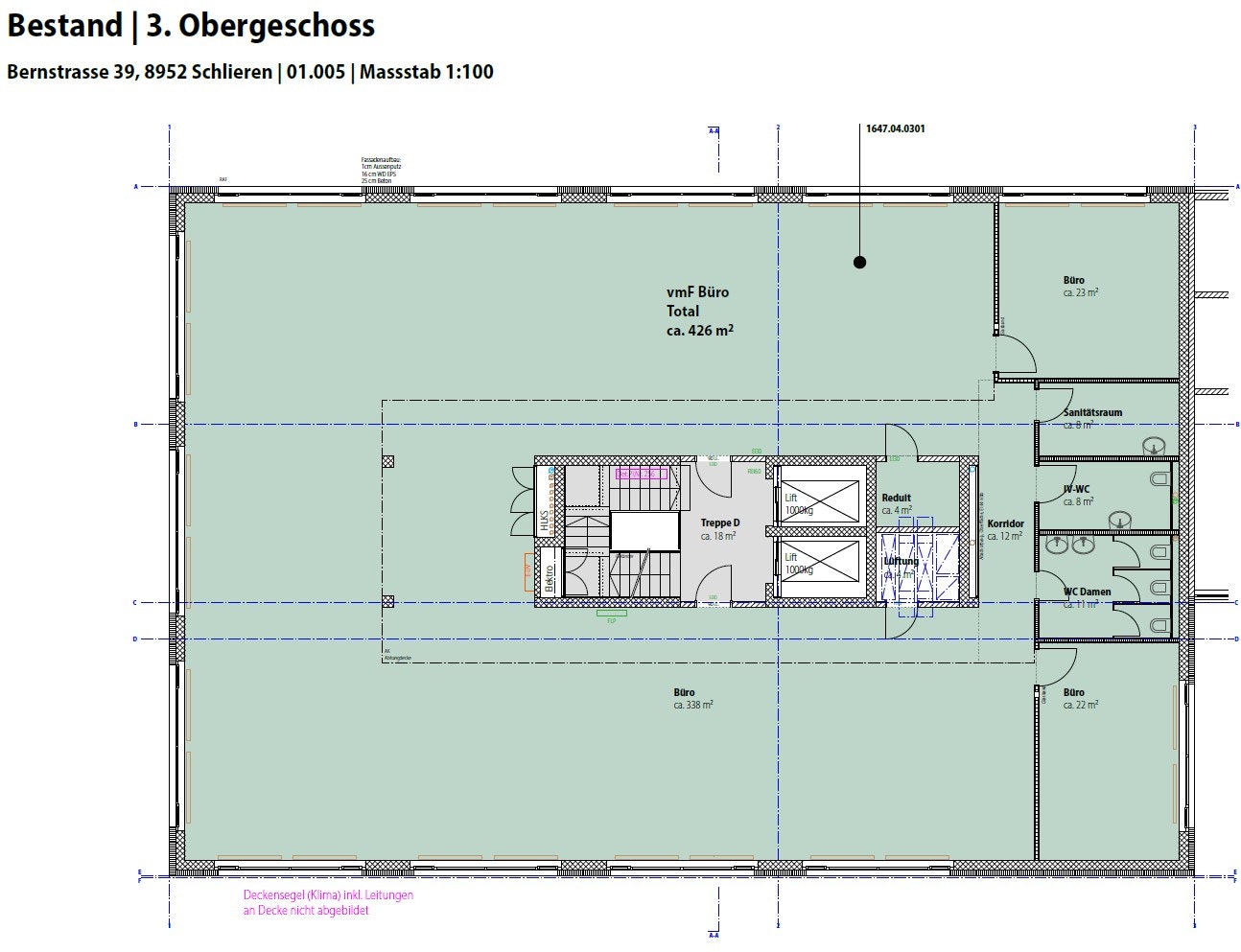 1278m² bureau