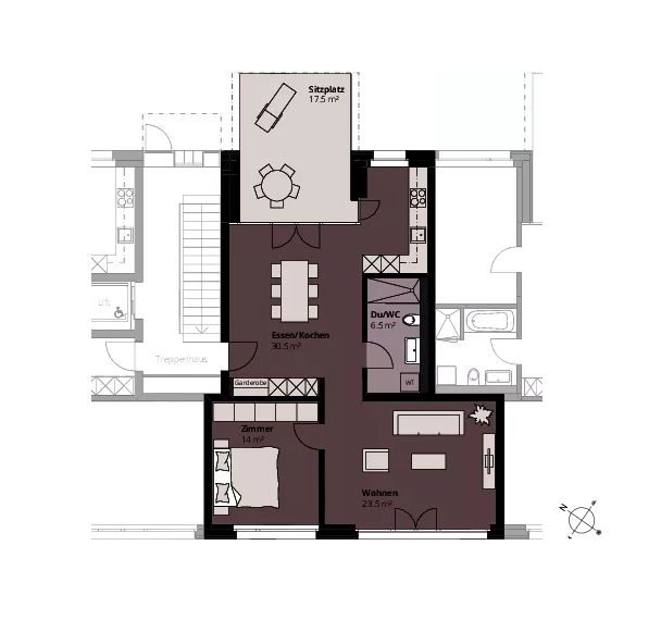 2 ½ rooms apartment