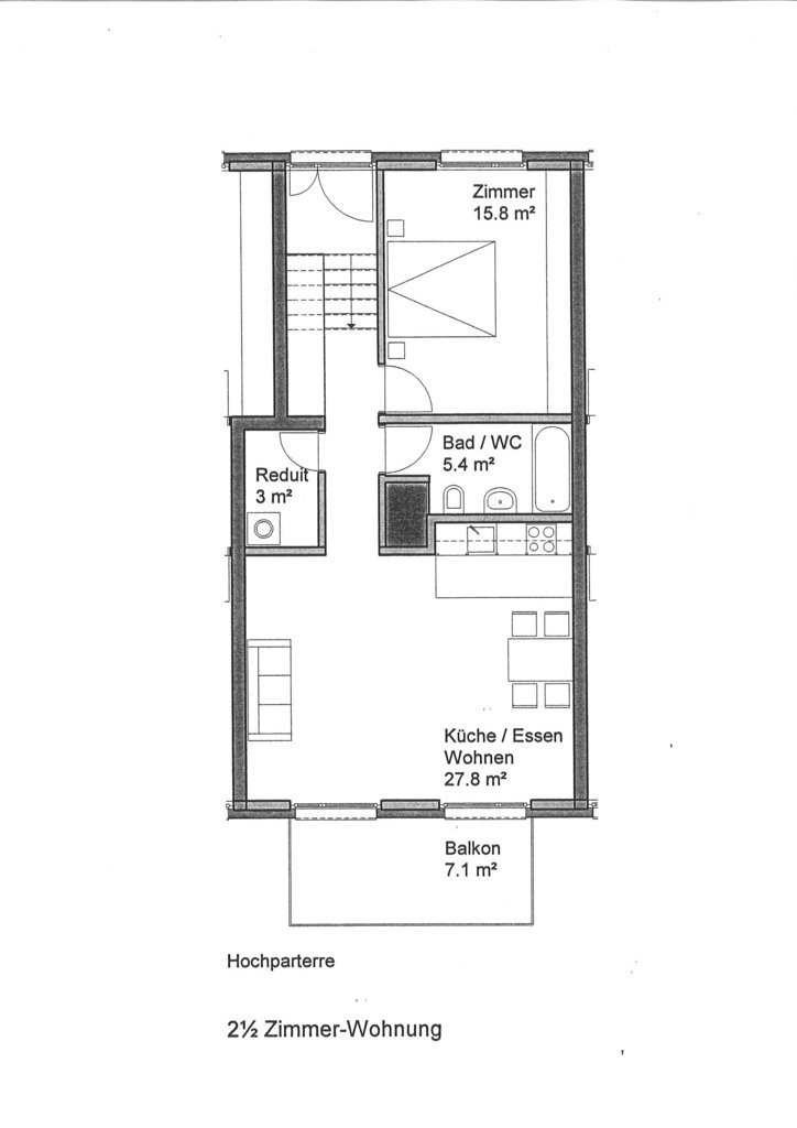 2 ½ rooms apartment