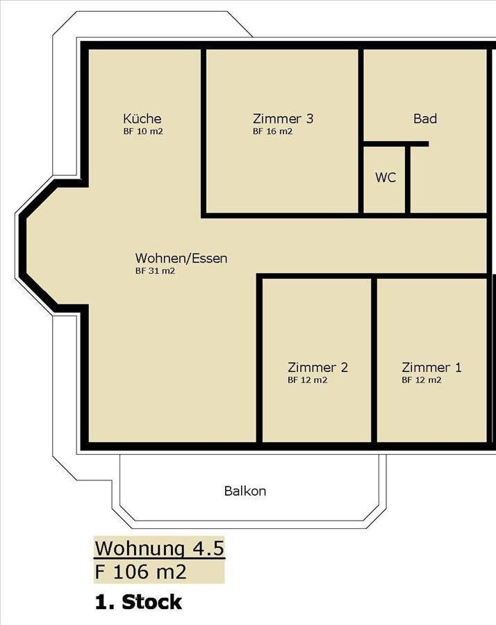 4 ½ rooms apartment