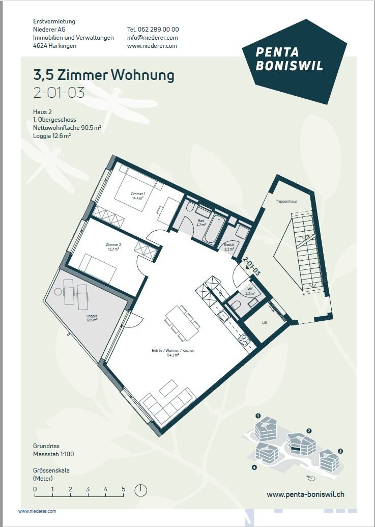 Appartamento di 3 ½ locali