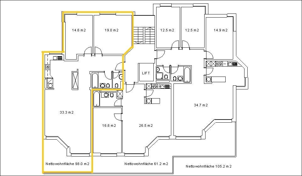 3 ½ pièces appartement