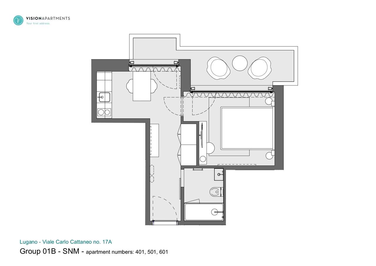 1-Zimmer-Apartment