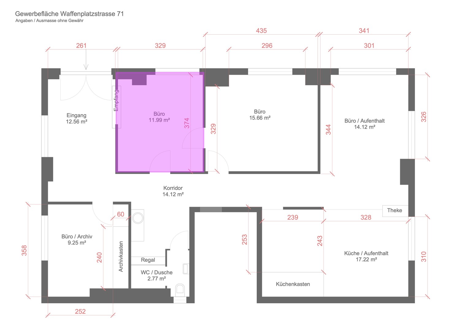 ufficio di 12m²