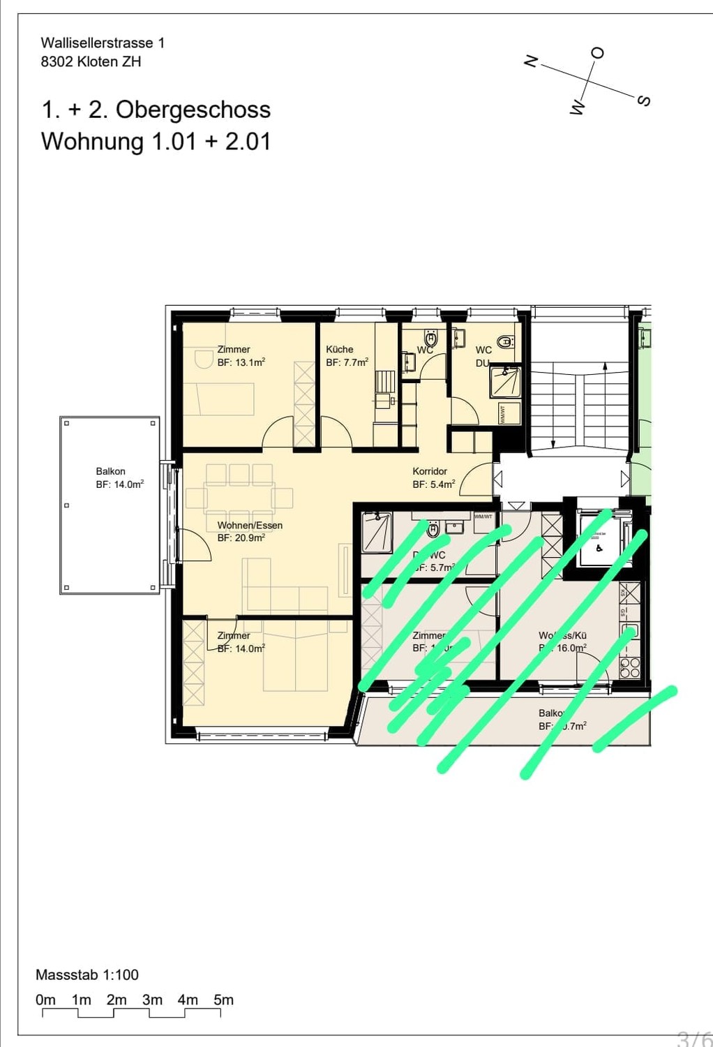 3 ½ rooms apartment