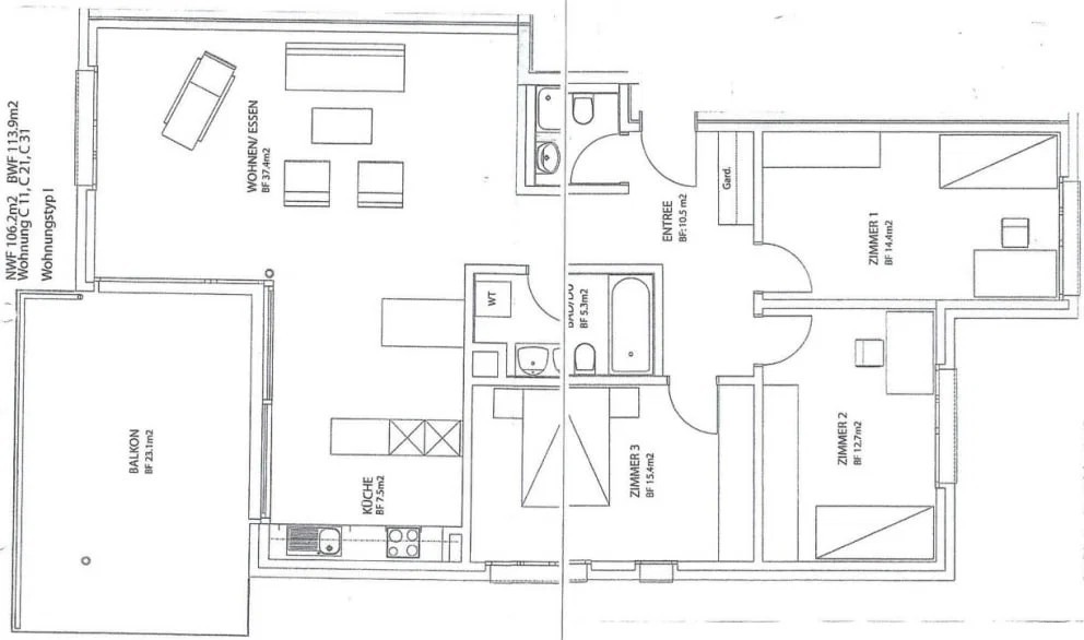 4 ½ rooms apartment