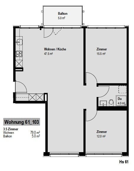 Appartement de 3 ½ pièces
