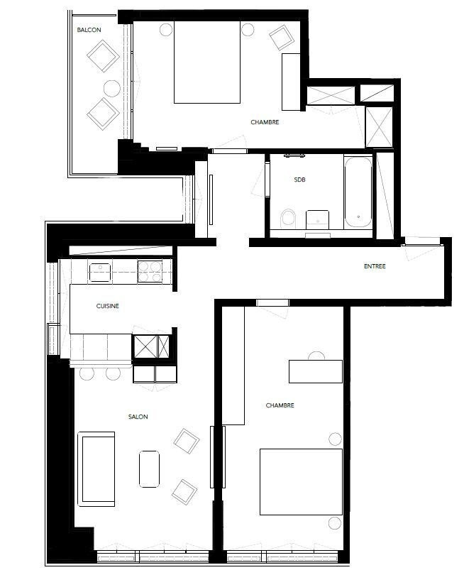 3 rooms apartment