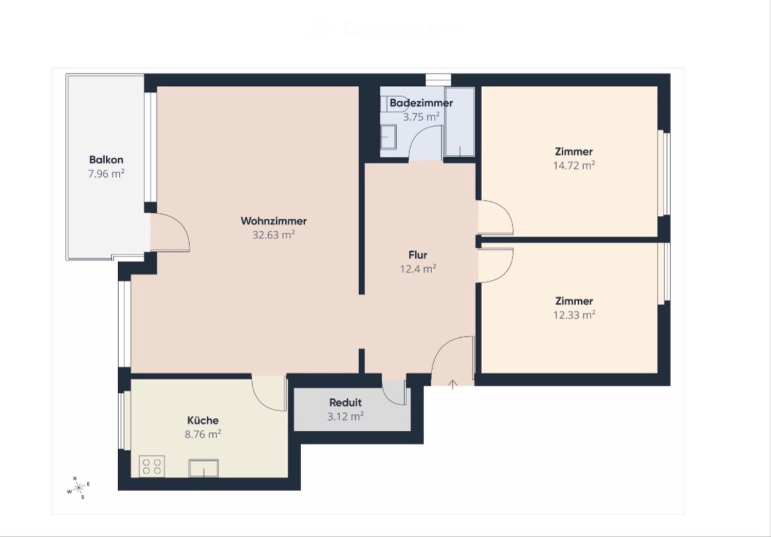 3 rooms apartment